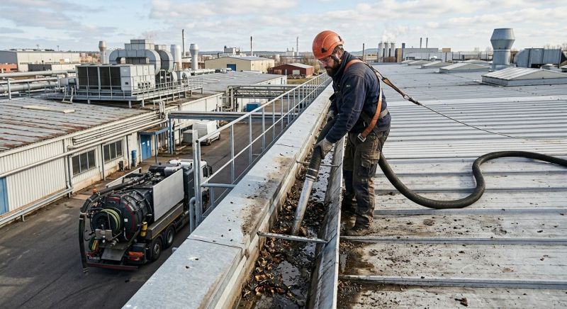 Industrial Gutter Cleaning in Sacramento, CA